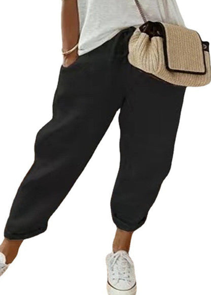 Bequeme Hose aus hochwertiger Baumwolle und Leinen