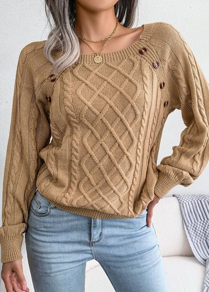 Pullover mit quadratischem Ausschnitt