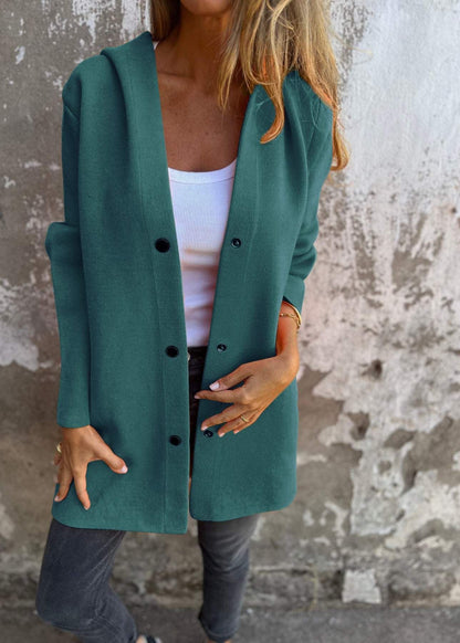 Schicke Strickjacke mit Kapuze