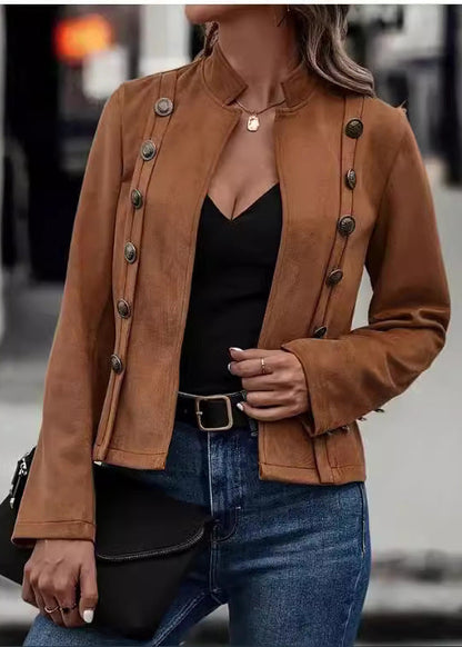 Kurze Wildlederjacke