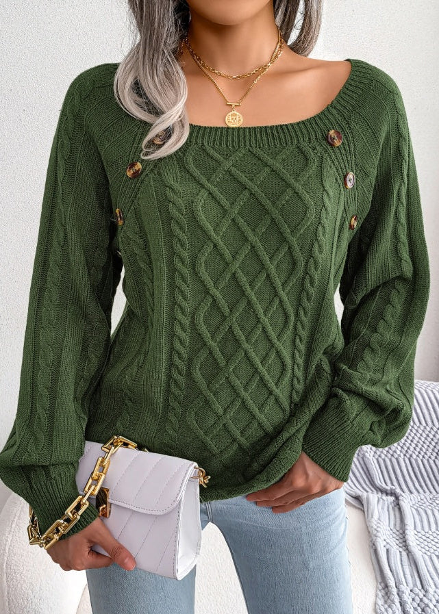 Pullover mit quadratischem Ausschnitt