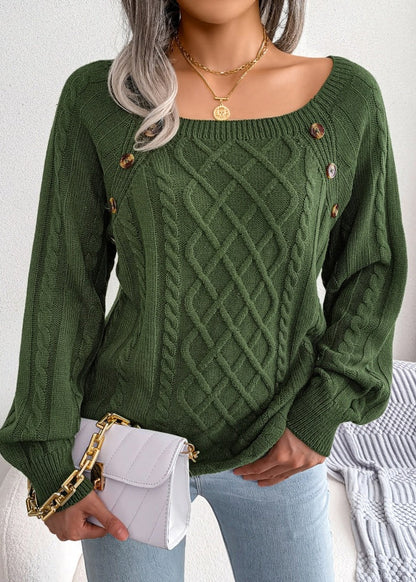 Pullover mit quadratischem Ausschnitt