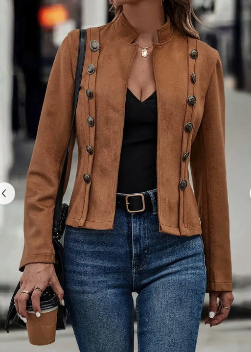 Kurze Wildlederjacke