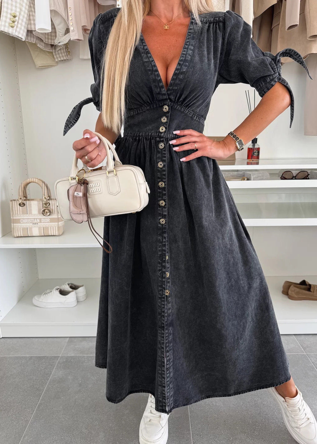 Jeanskleid mit sexy Look