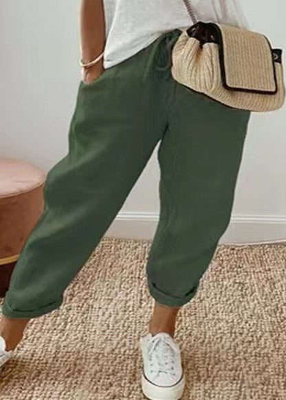 Bequeme Hose aus hochwertiger Baumwolle und Leinen